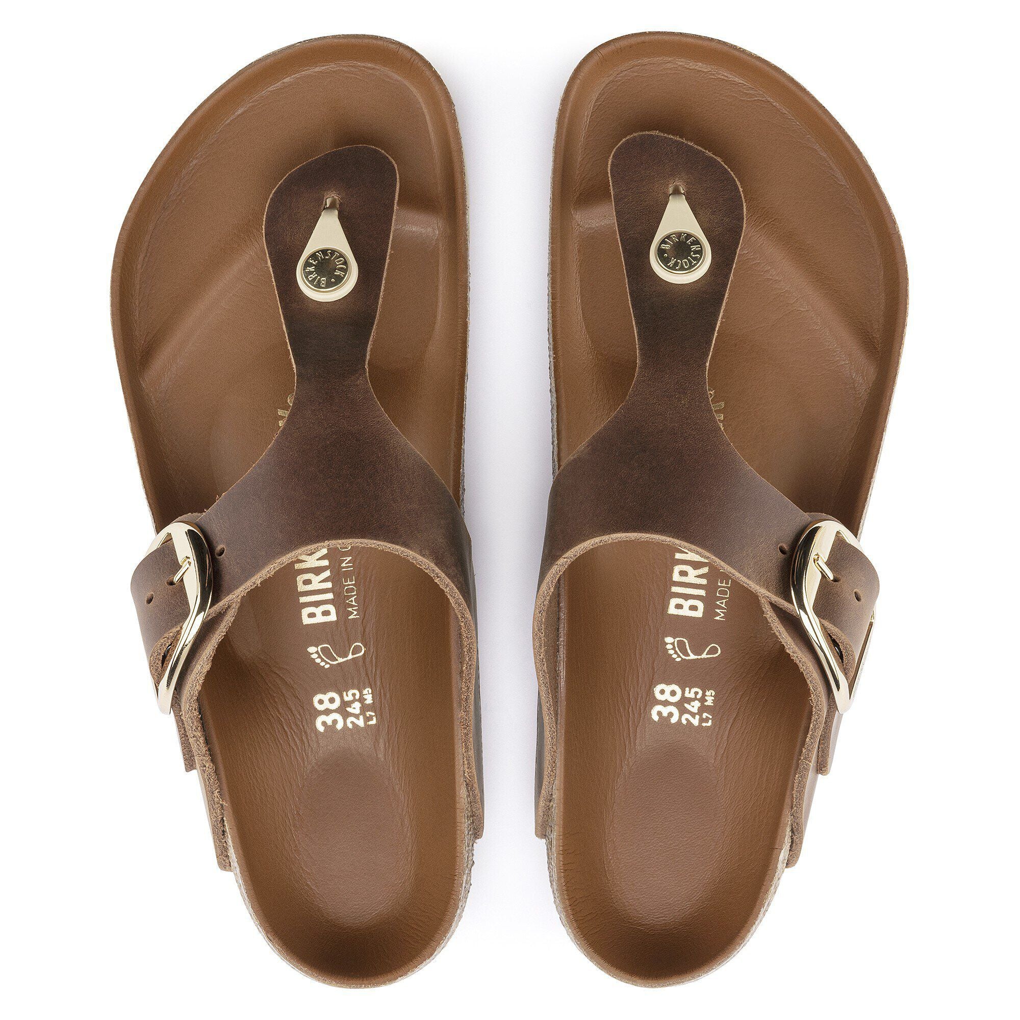 Gizeh Big Buckle Natural Leather Oiled