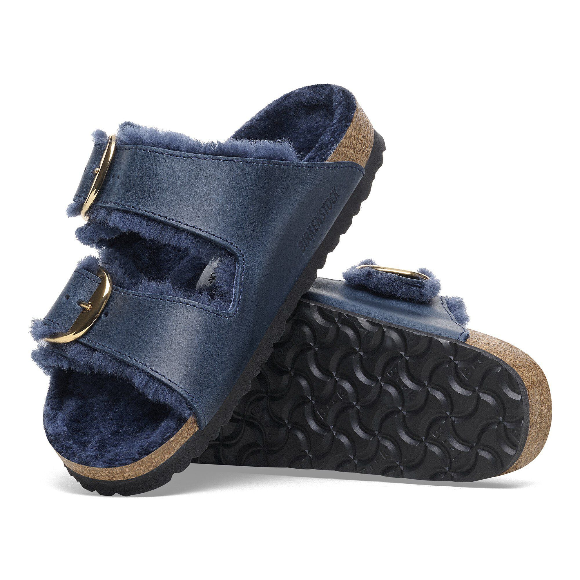 Arizona Big Buckle Shearling Natural Leather Oiled