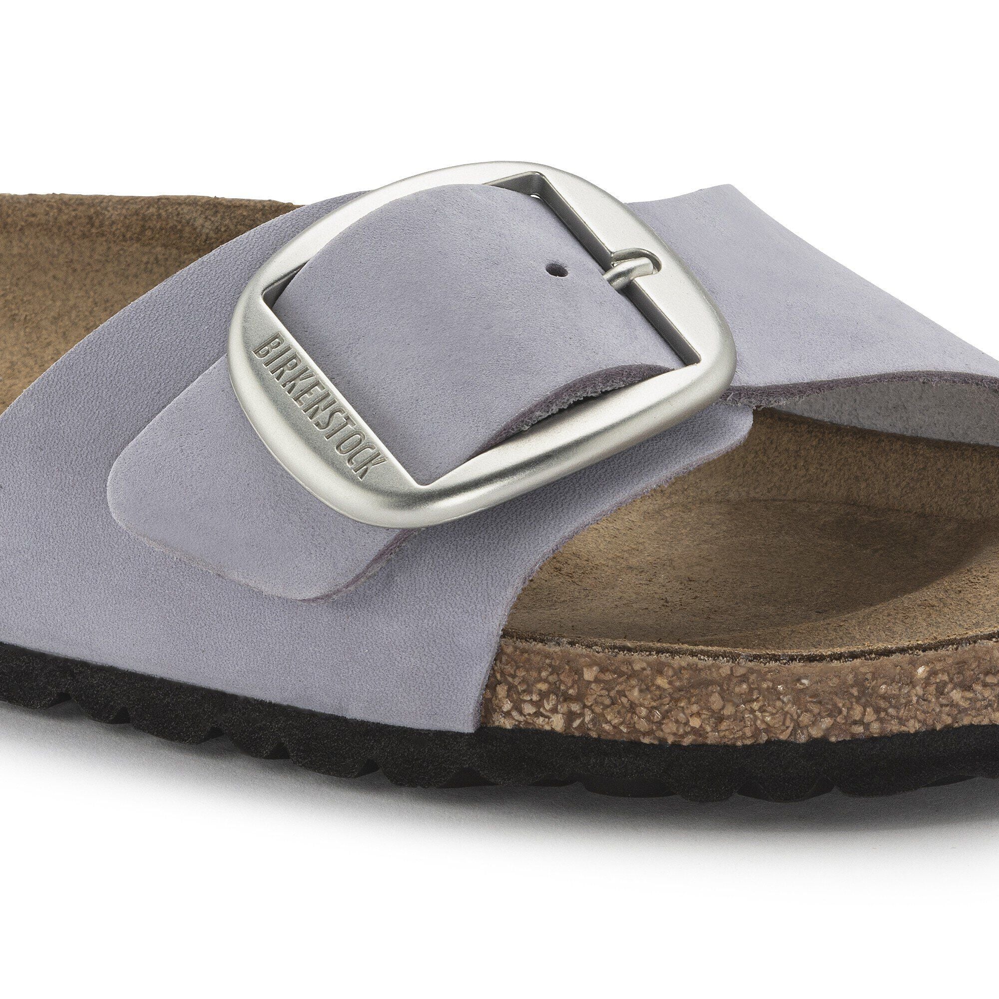 Madrid Big Buckle Nubuck Leather Purple Fog