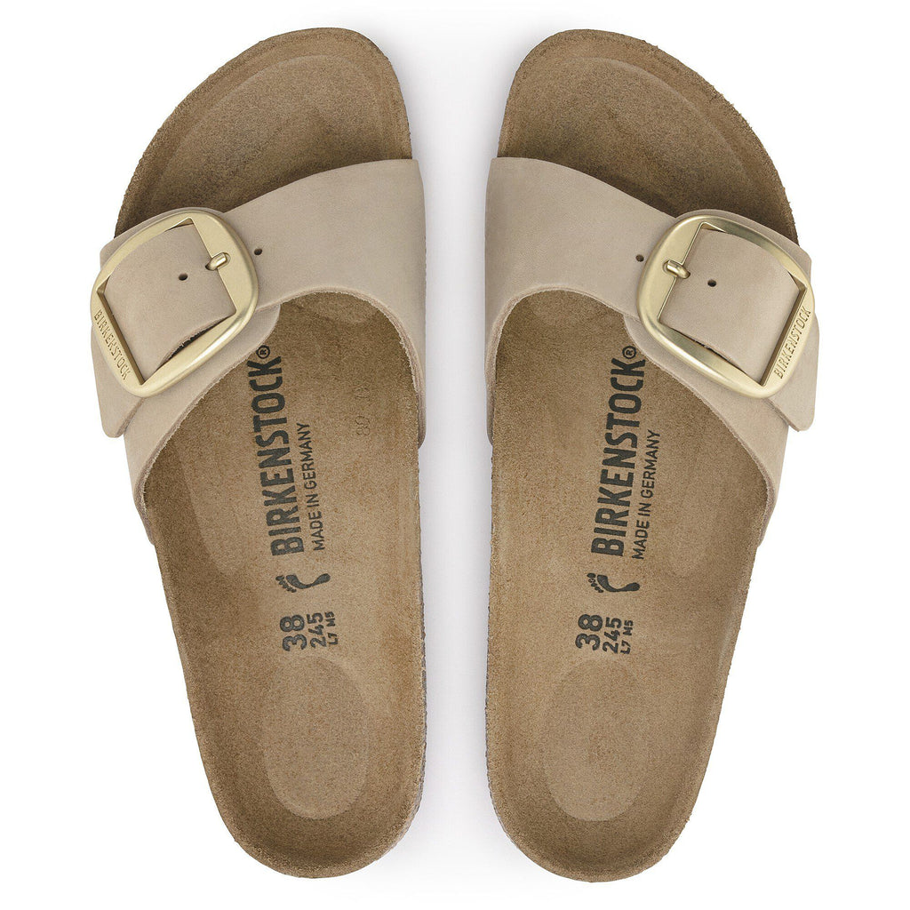 Madrid Big Buckle Natural Leather Nubuck