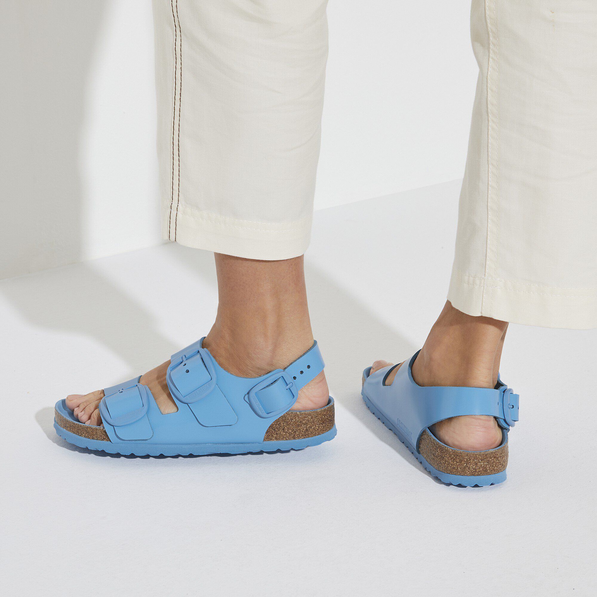 Milano Big Buckle Natural Leather Patent