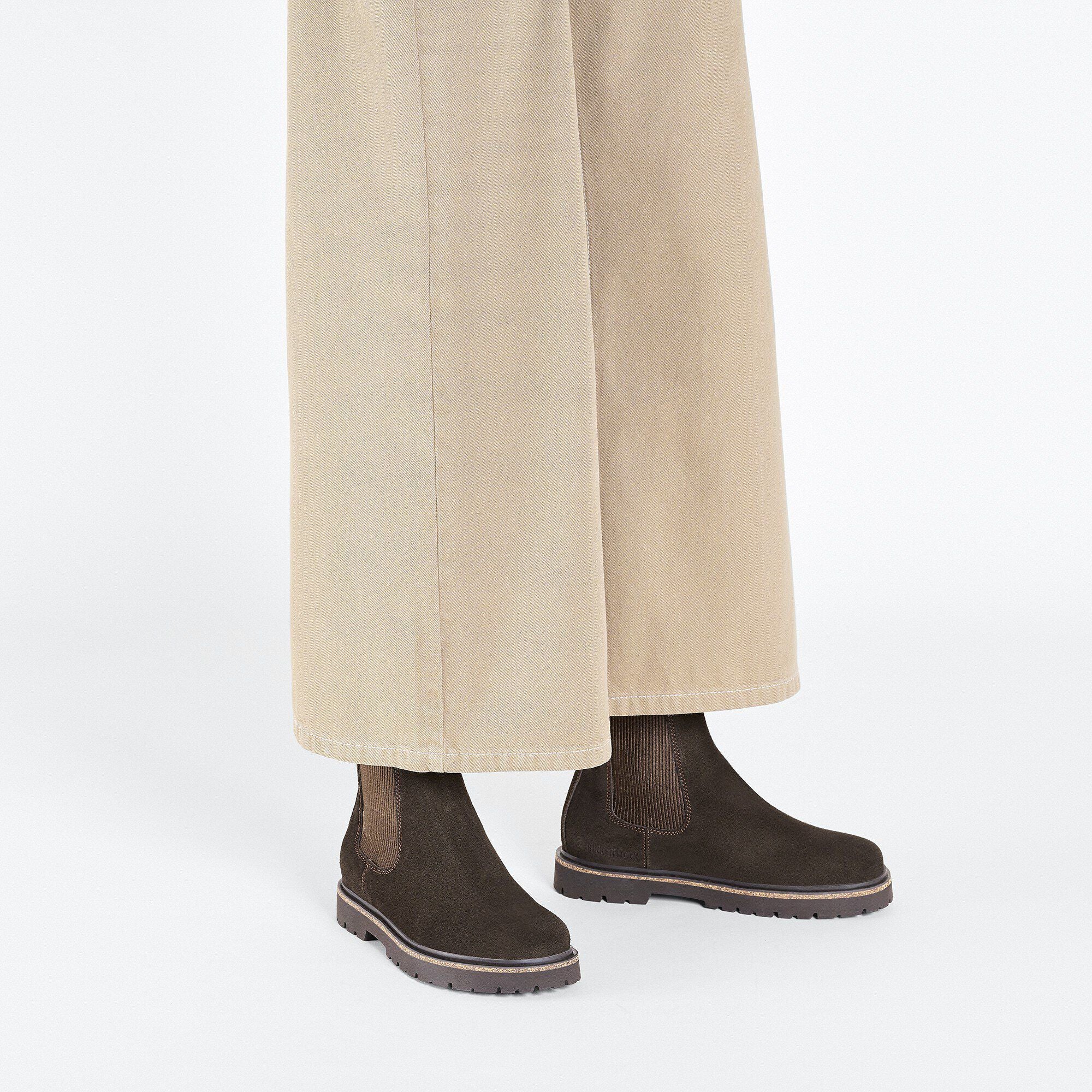 Highwood Slip On Women Suede Leather Mocha