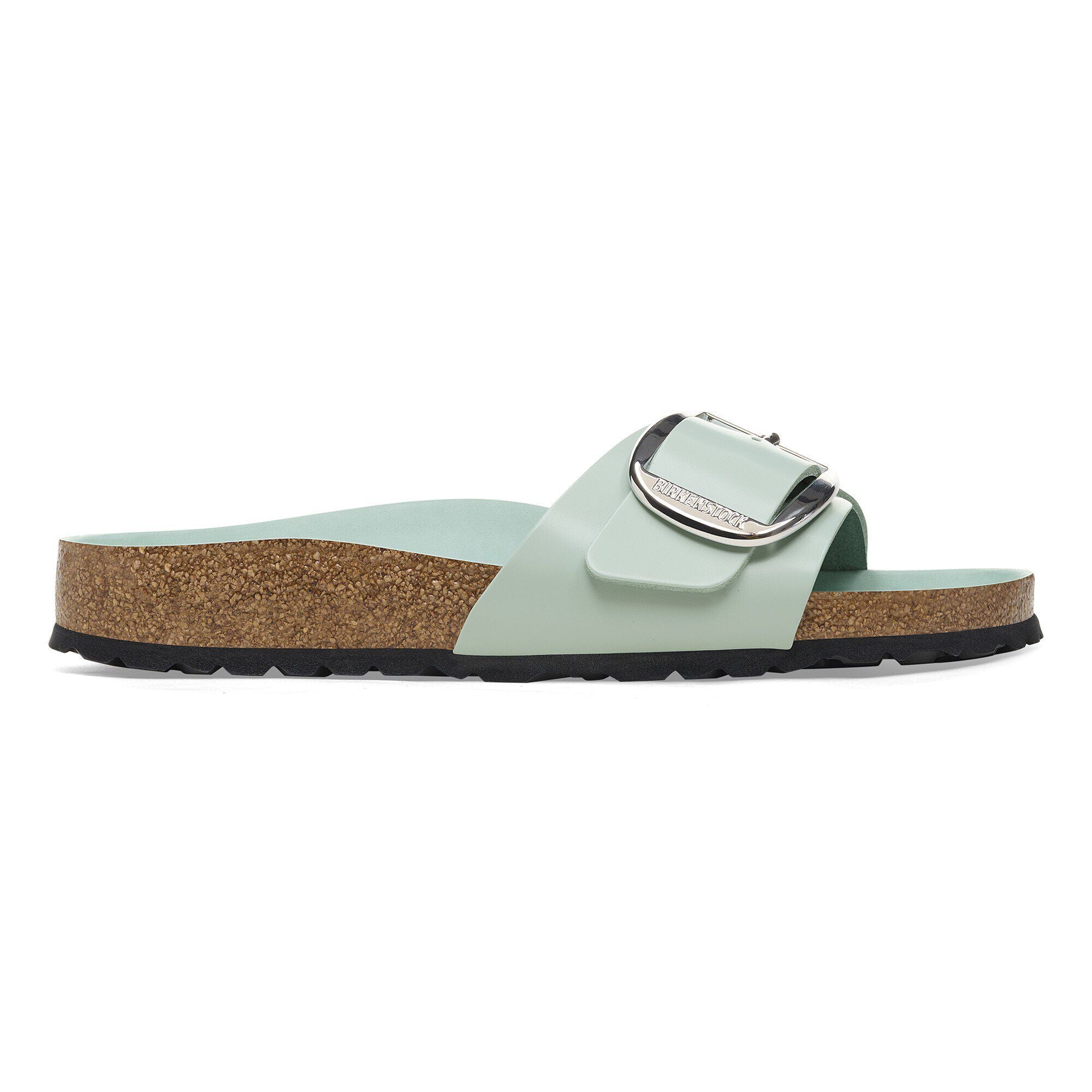Madrid Big Buckle Natural Leather Patent