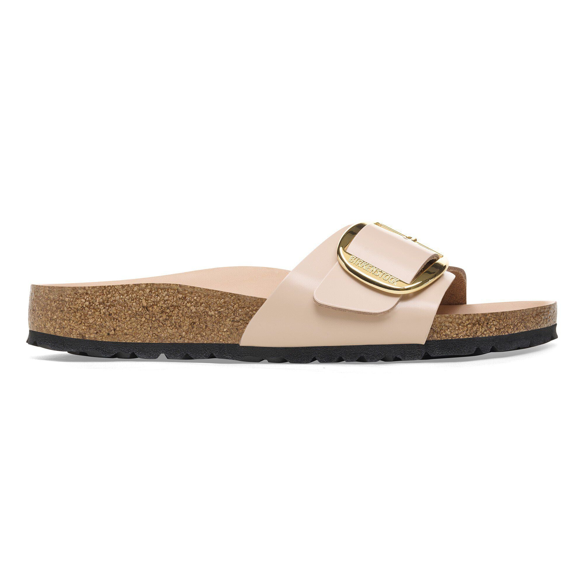 Madrid Big Buckle Natural Leather Patent