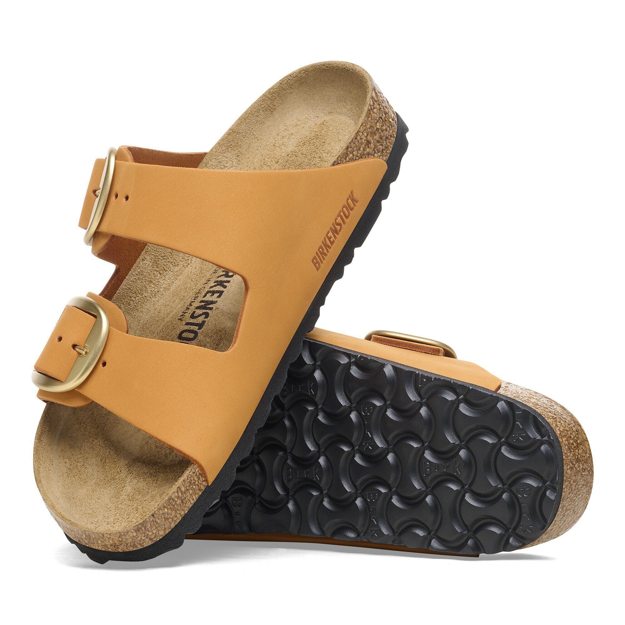 Arizona Big Buckle Nubuck Leather Burnt Orange