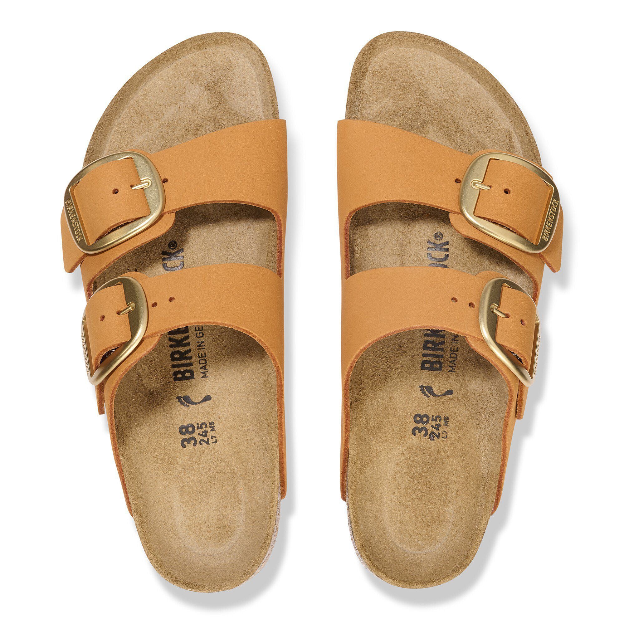 Arizona Big Buckle Nubuck Leather Burnt Orange