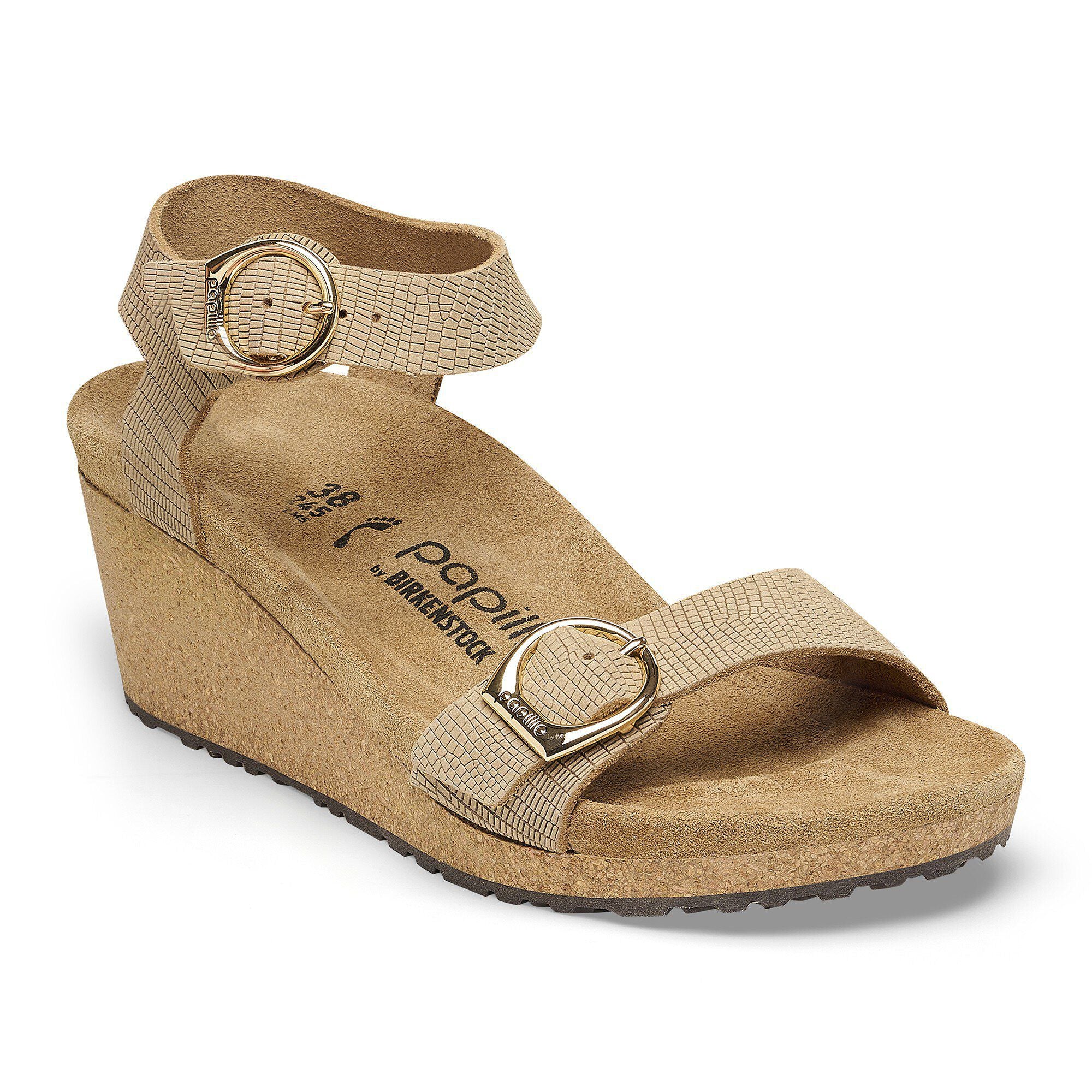 Soley Embossed Leather Sandcastle
