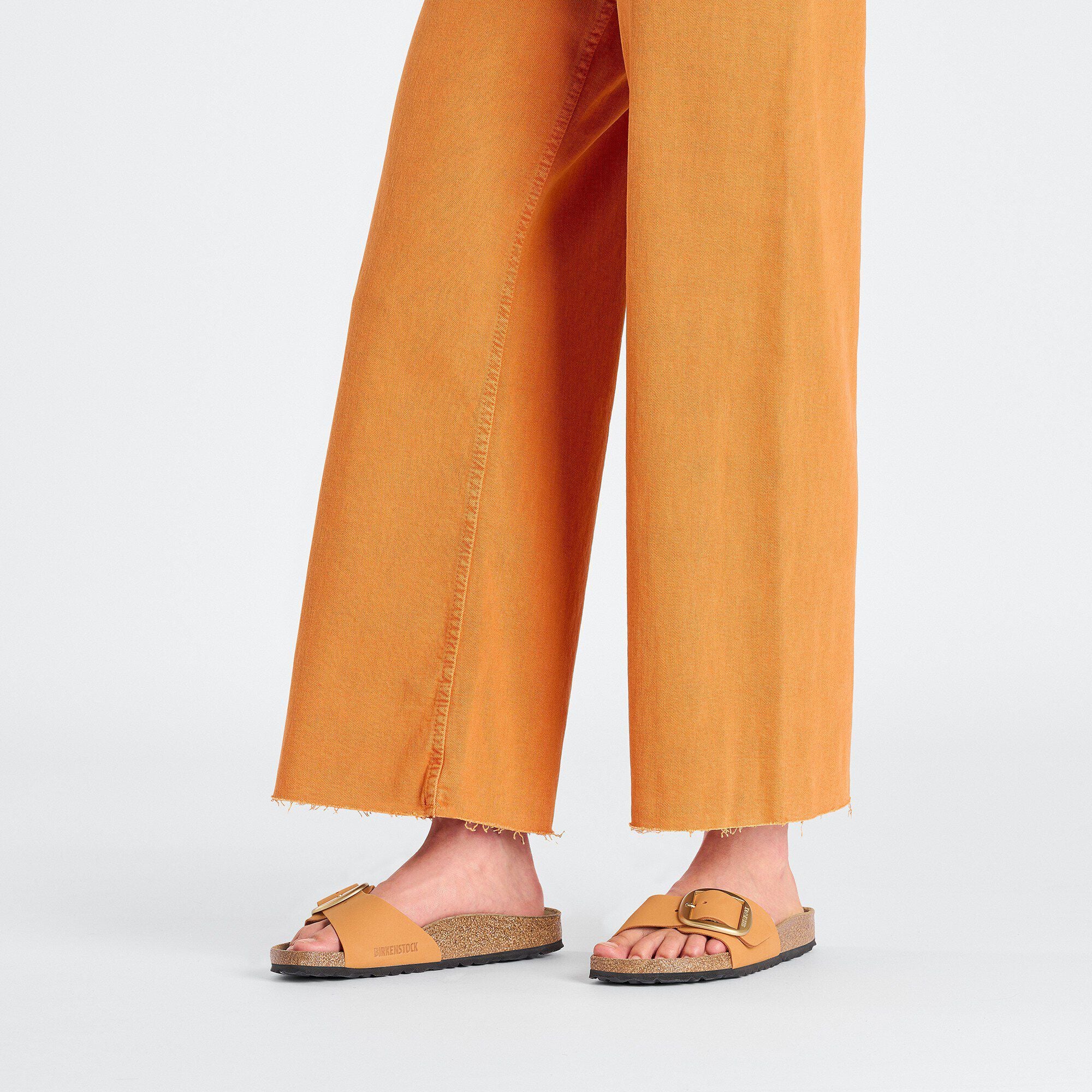 Madrid Big Buckle Nubuck Leather Burnt Orange