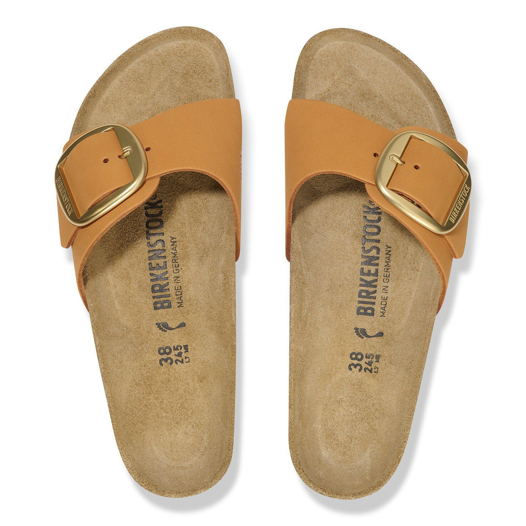 Madrid Big Buckle Nubuck Leather Burnt Orange