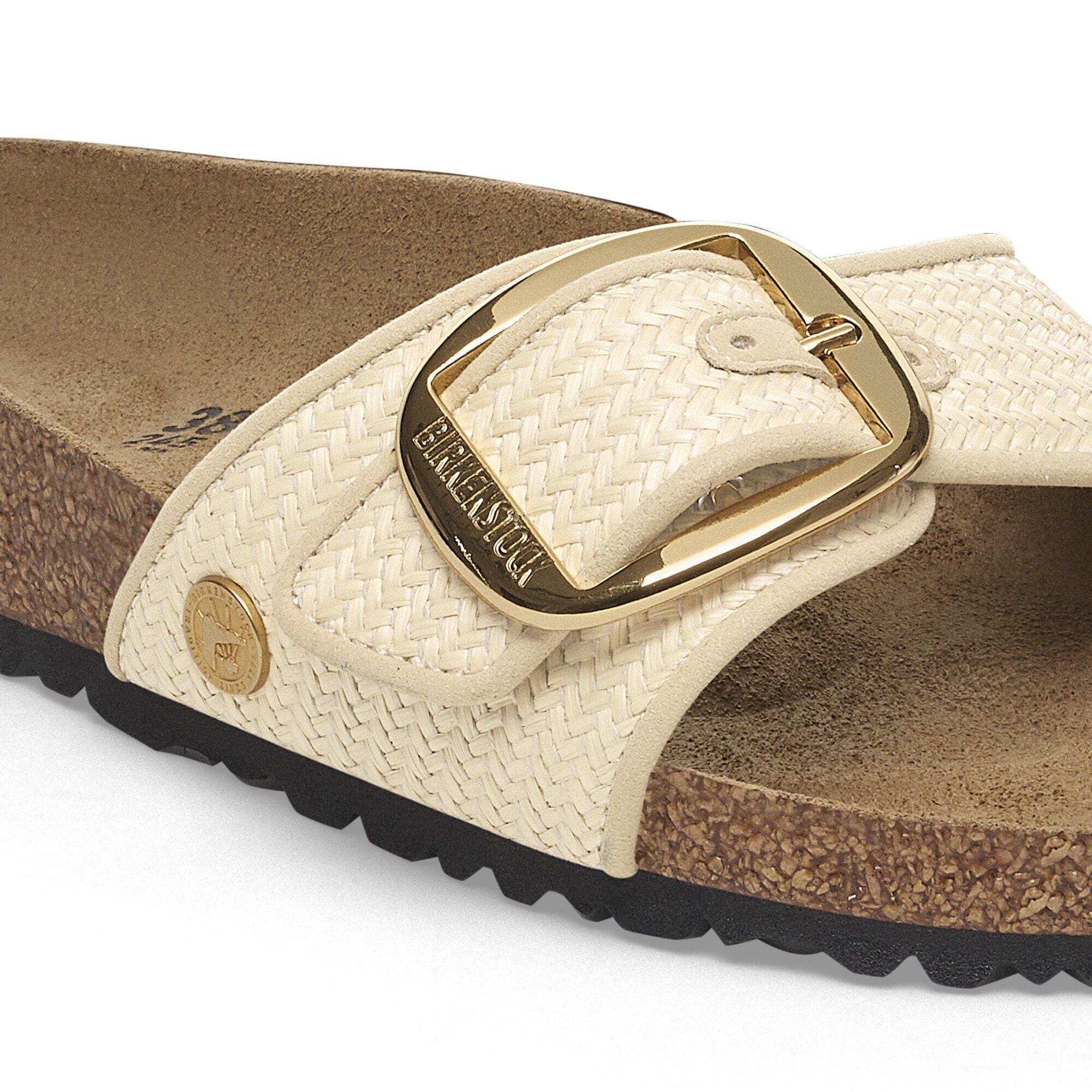 Madrid Big Buckle Raffia Textile