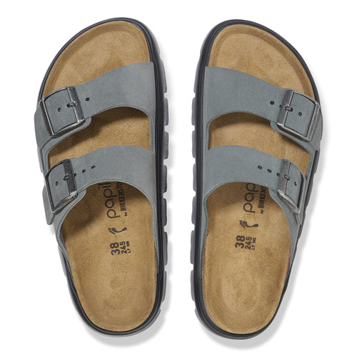 Arizona Chunky Suede Leather Basalt Gray/ Black