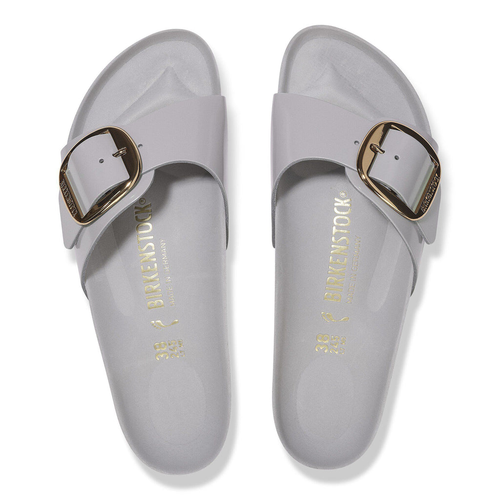 Madrid Big Buckle Natural Leather Patent