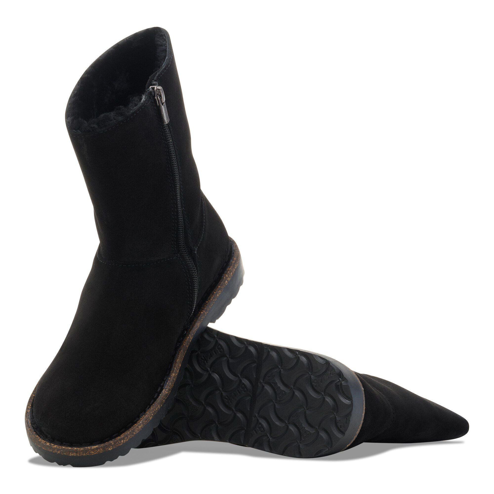 Uppsala Zip Shearling Suede Leather