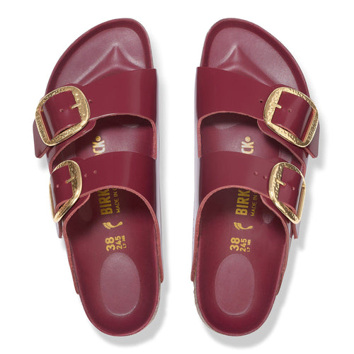 Arizona Hammered Big Buckle Natural Leather Patent Zinfandel High Shine