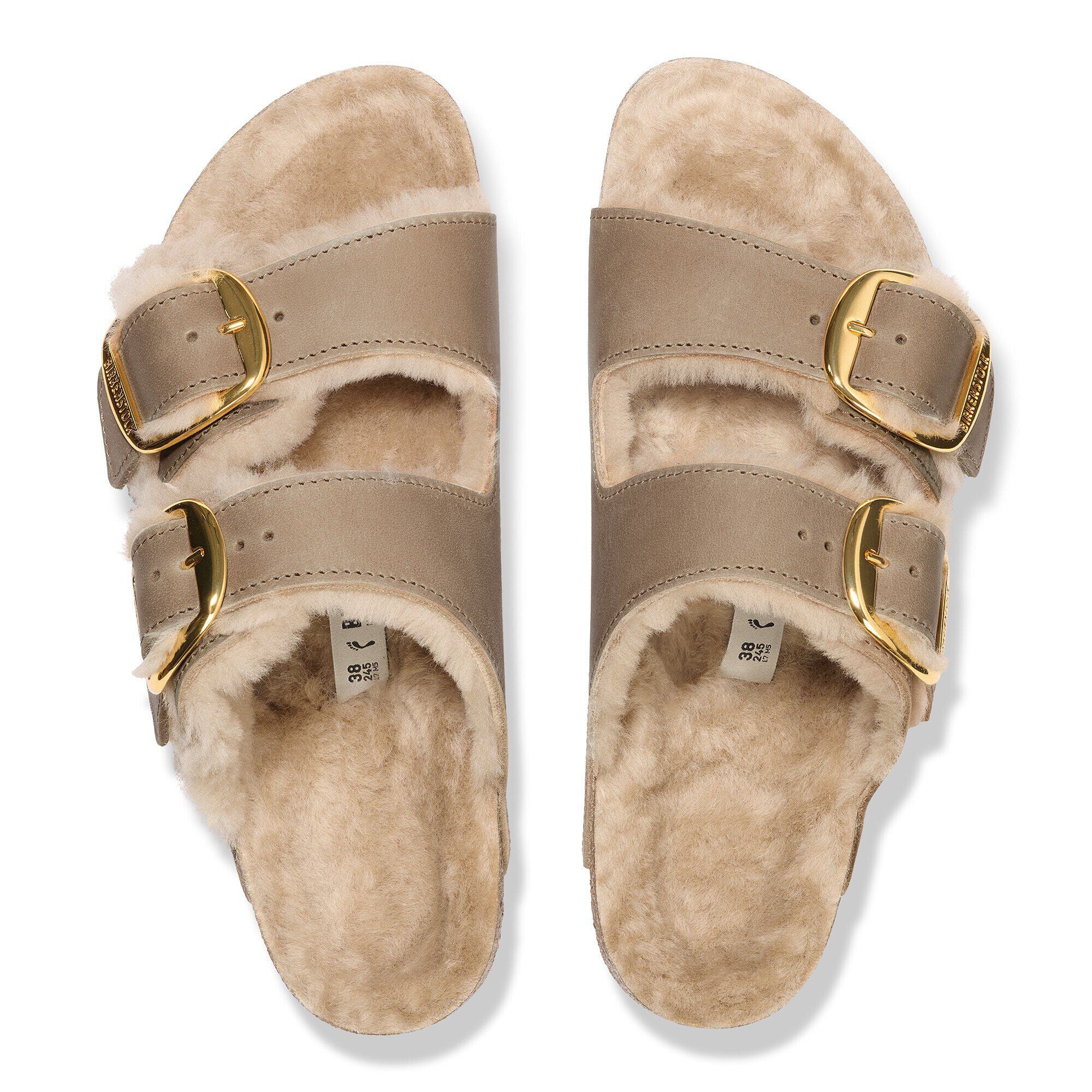 Arizona Big Buckle Shearling Natural Leather Oiled