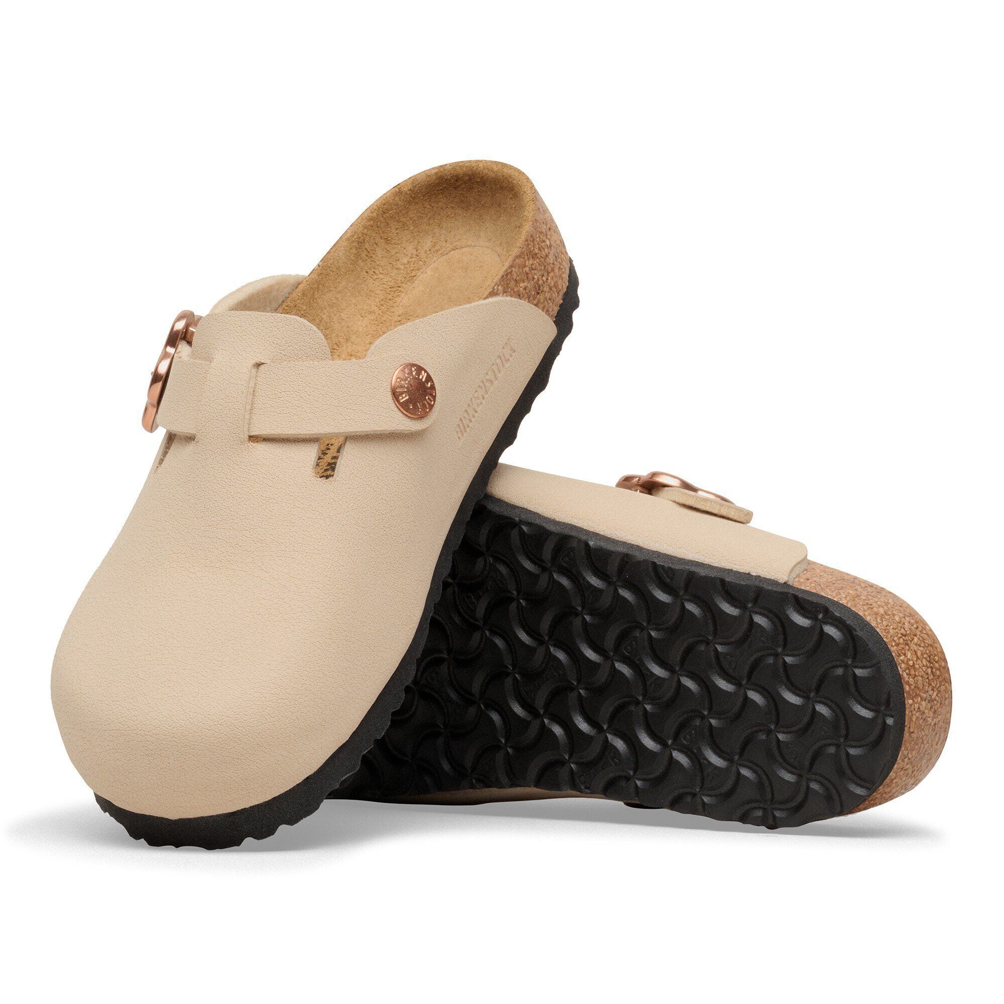 Boston Flower Buckle Kids Birko-Flor Nubuck