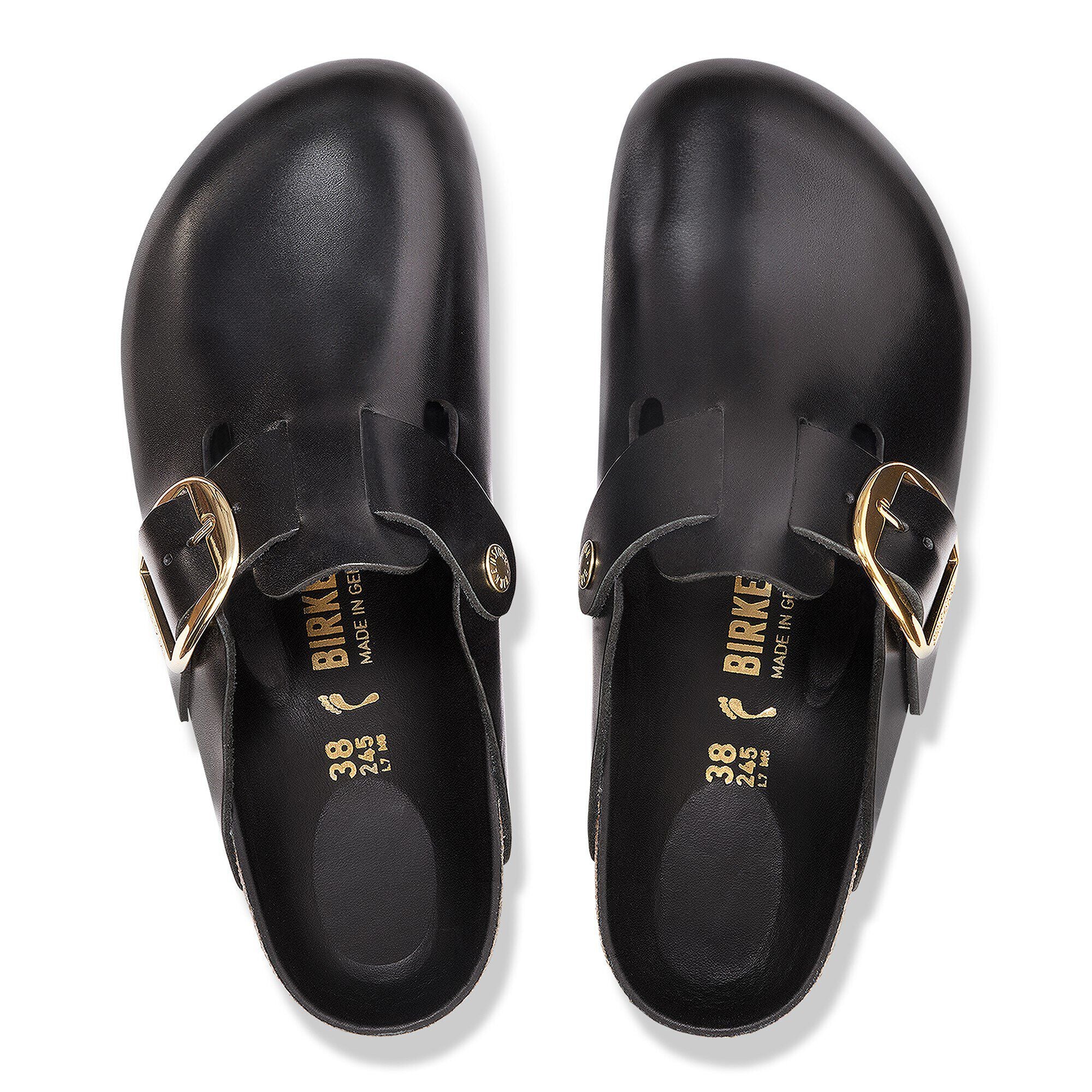 Boston Big Buckle Leather Black Dressy Leather