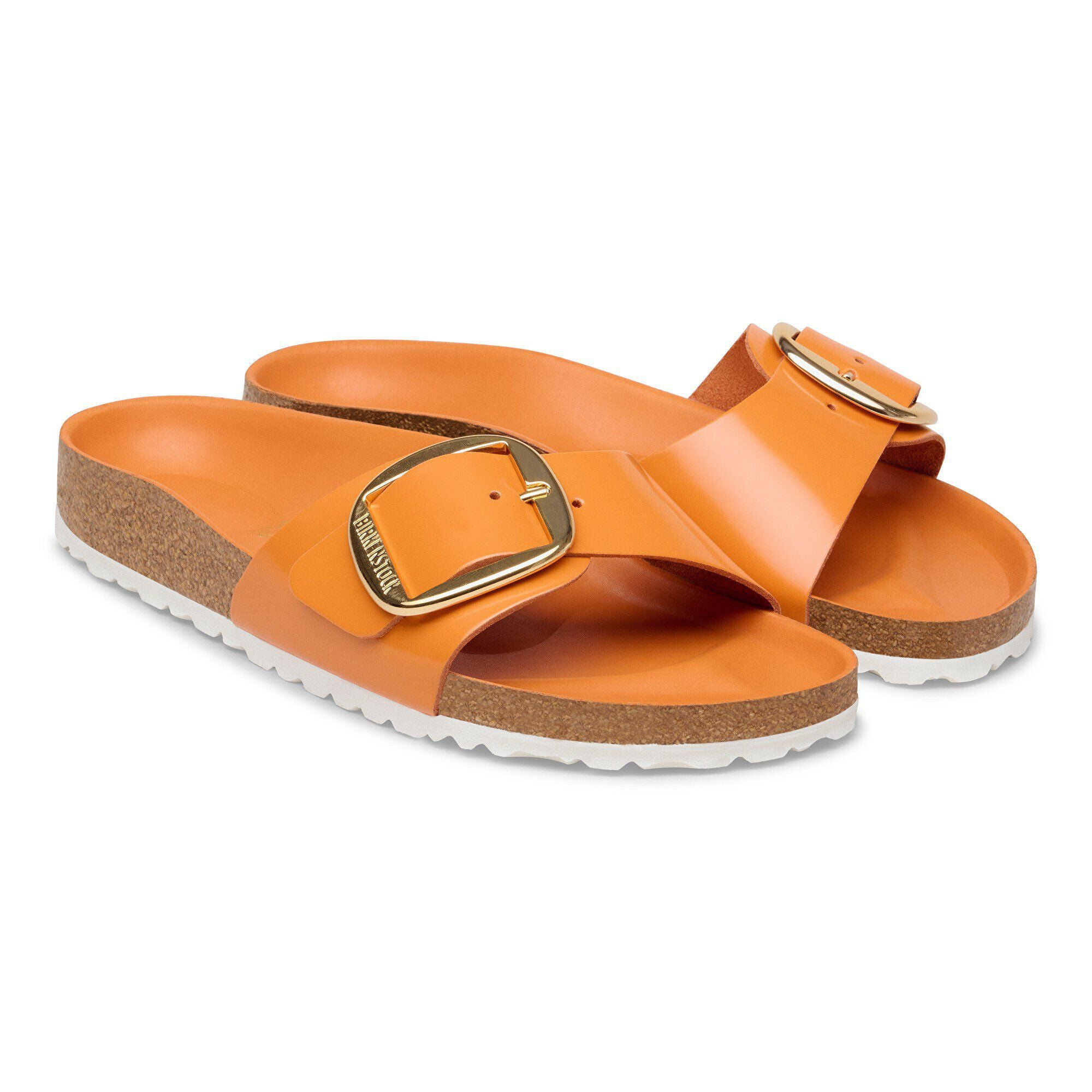 Madrid Big Buckle Natural Leather Patent